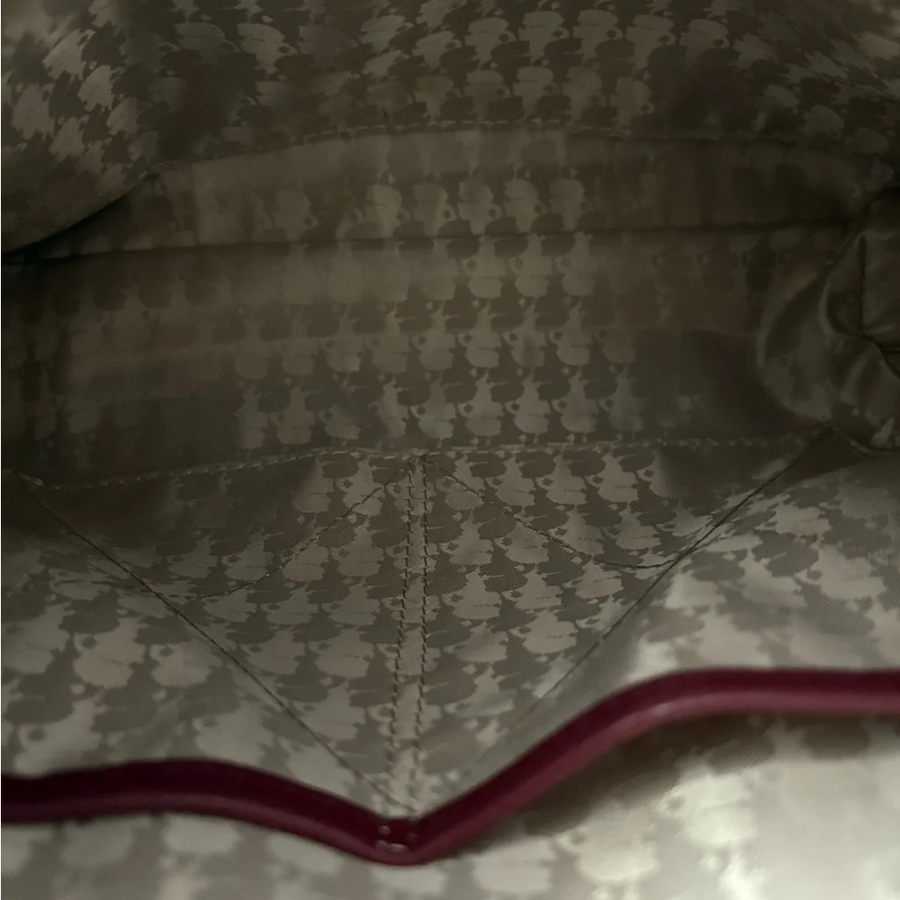 Karl Lagerfeld Deep Red Chevron Shoulder Bag